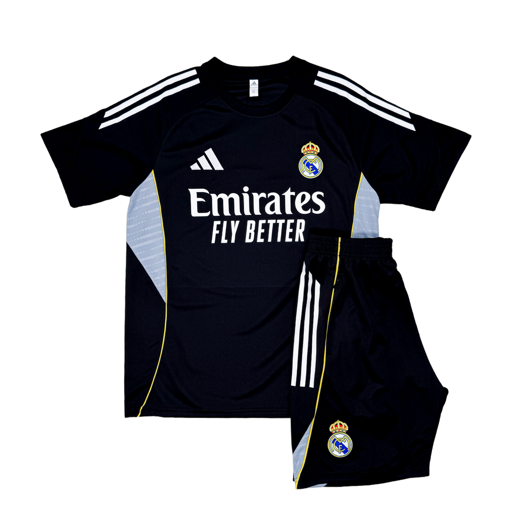 Real Madrid Entrenamiento Negro Corta